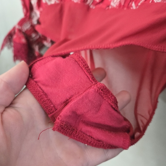 Free People After Hours Bodysuit in Red Size Small - Picture 5 of 10